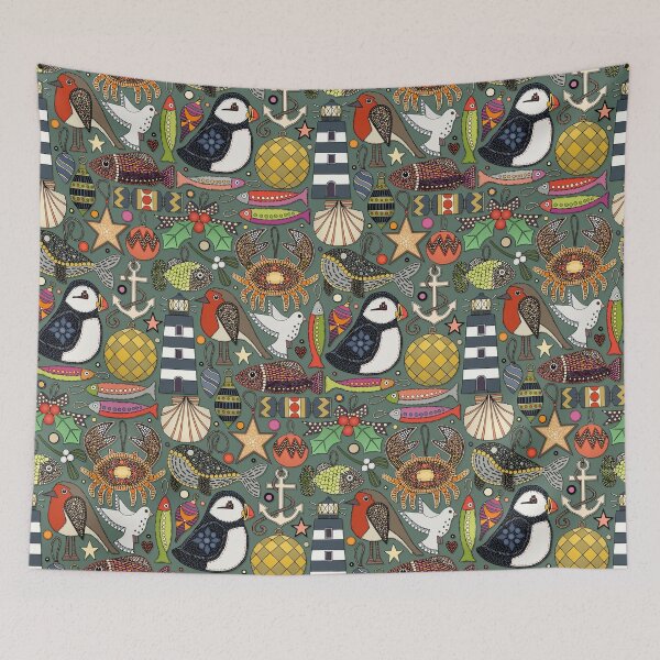 Item preview, coastal christmas decorations thistle pine designed and sold by scrummy.