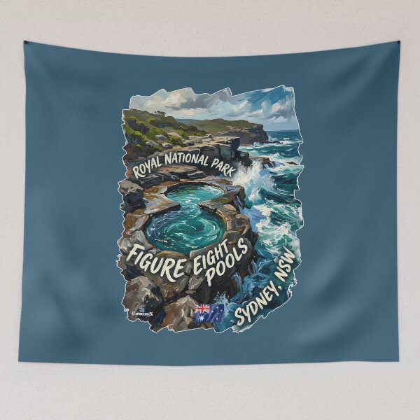 Item preview, Figure Eight Pools Sydney Australia designed and sold by EvergreenPark - Tee Studio.