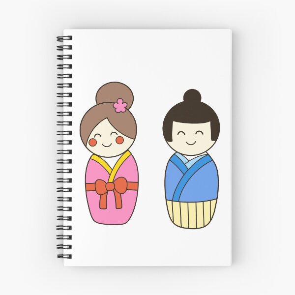 Item preview, Cute Japanese Kokeshi Dolls Flat Vector designed and sold by Porpor Artwork.
