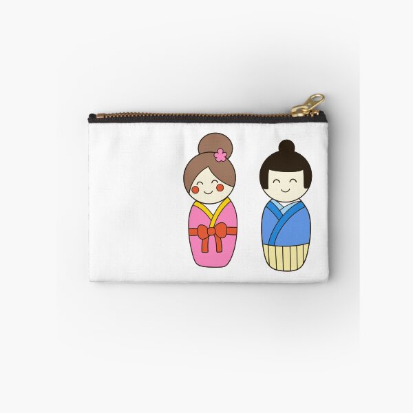 Item preview, Cute Japanese Kokeshi Dolls Flat Vector designed and sold by Porpor Artwork.