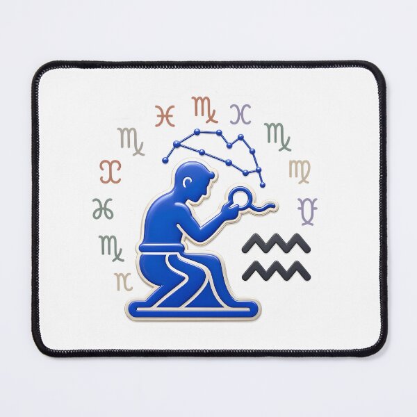Item preview, Aquarius Constellation Water Bearer Icon designed and sold by Zodiac Celestial Art.