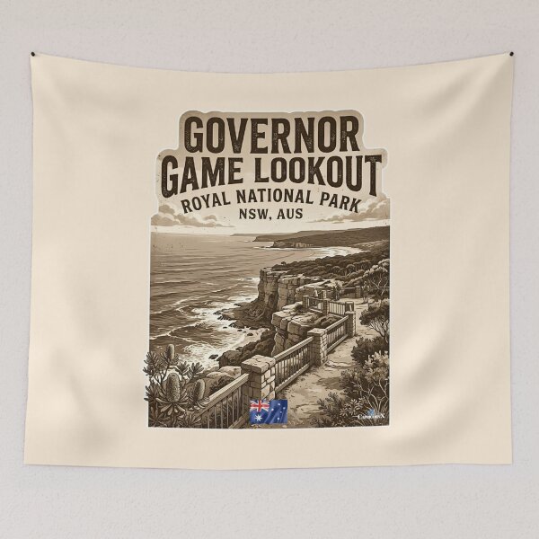 Item preview, Governor Game Lookout Sepia Sticker designed and sold by EvergreenPark - Tee Studio.