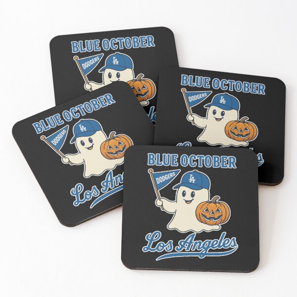 Item preview, Blue October Los Angeles Ghost Dodgers Halloween Pumpkin designed and sold by ViniBall.