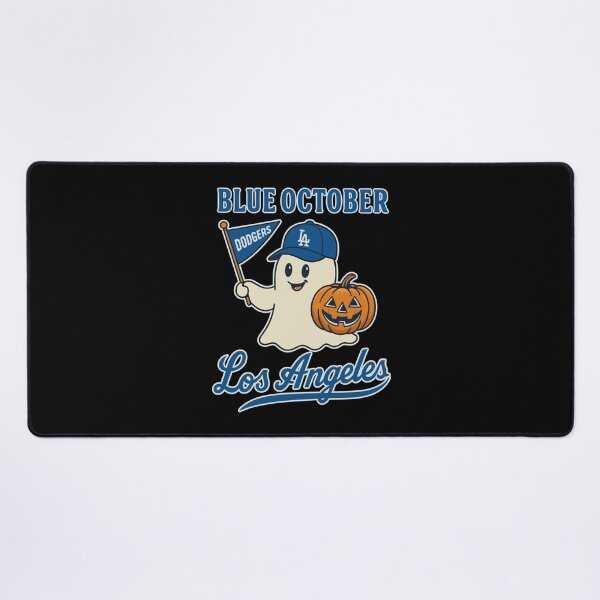 Item preview, Blue October Los Angeles Ghost Dodgers Halloween Pumpkin designed and sold by ViniBall.