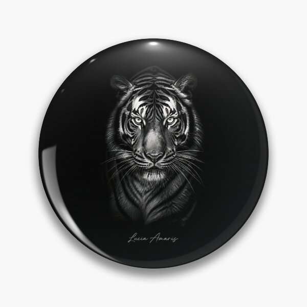 Item preview, Silent Majesty – Fine Art Animal Portraits Monochrome - Bengal tiger  designed and sold by Lucia Amaris Art.