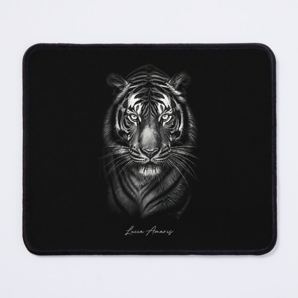 Item preview, Silent Majesty – Fine Art Animal Portraits Monochrome - Bengal tiger designed and sold by Lucia Amaris Art.