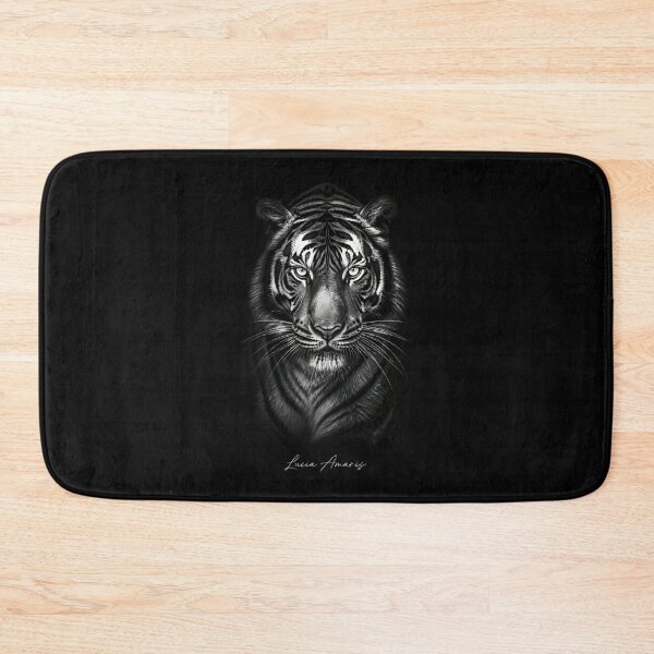 Item preview, Silent Majesty – Fine Art Animal Portraits Monochrome - Bengal tiger  designed and sold by Lucia Amaris Art.
