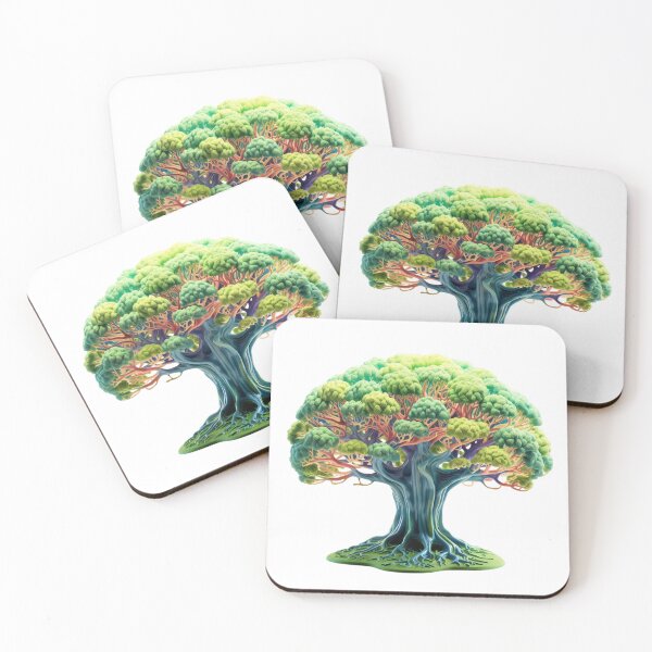 Item preview, Mystical Tree of Life – Colorful Fantasy Forest Tree designed and sold by Awarrie.