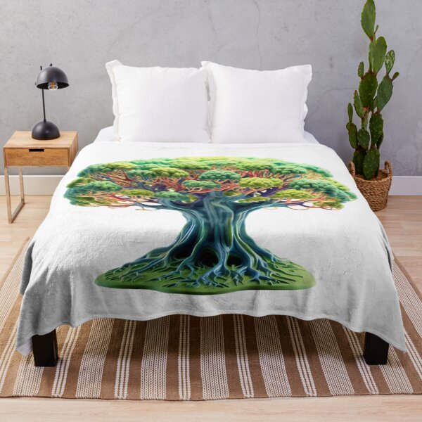 Item preview, Mystical Tree of Life – Colorful Fantasy Forest Tree designed and sold by Awarrie.