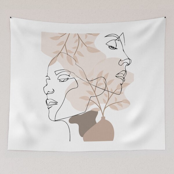 Item preview, Line Art Faces Duo designed and sold by kenny's.