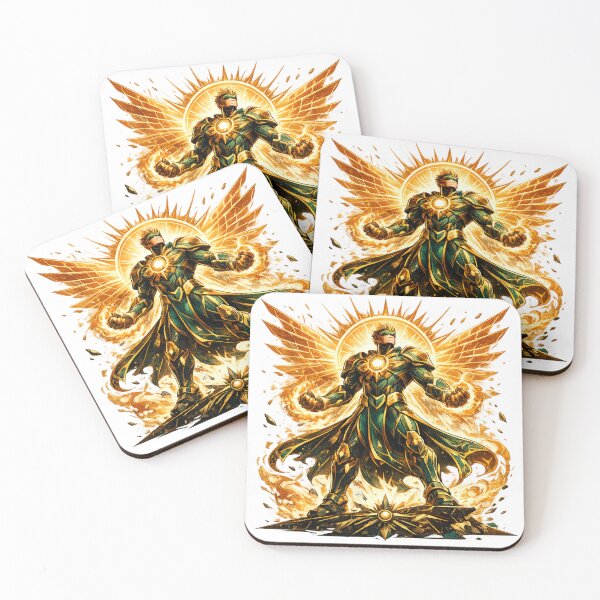 Item preview, Golden Solar Warrior Sun Energy Fantasy Hero designed and sold by irfanshikh.