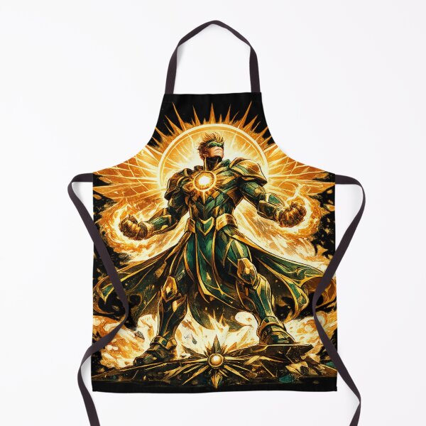 Item preview, Golden Solar Warrior Sun Energy Fantasy Hero designed and sold by irfanshikh.
