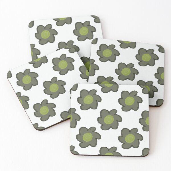 Item preview, Retro Olive Green Daisy Floral Pattern designed and sold by CaramelCo.