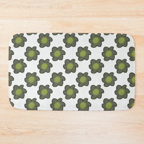 Item preview, Retro Olive Green Daisy Floral Pattern designed and sold by CaramelCo.