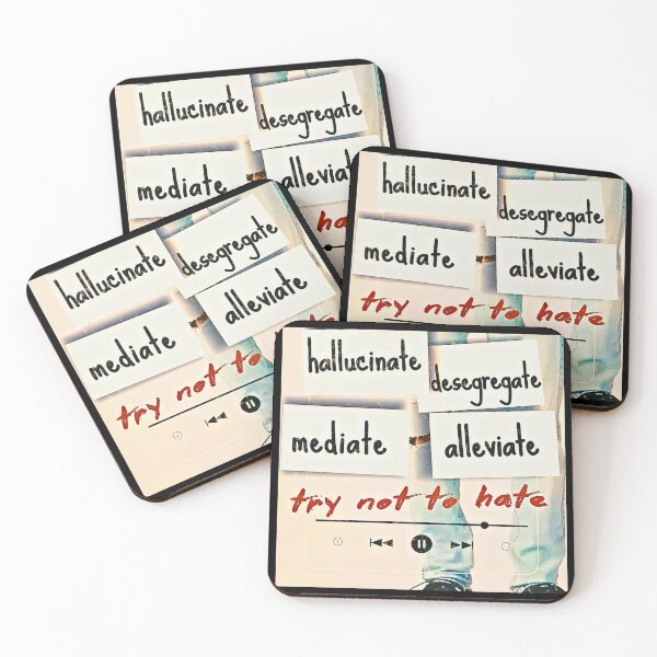 Item preview, Mediate INXS Lyrics - Hallucinate Desegregate Alleviate Music Art designed and sold by pulse_retail.