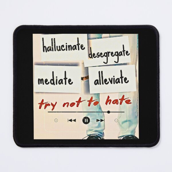 Item preview, Mediate INXS Lyrics - Hallucinate Desegregate Alleviate Music Art designed and sold by pulse_retail.
