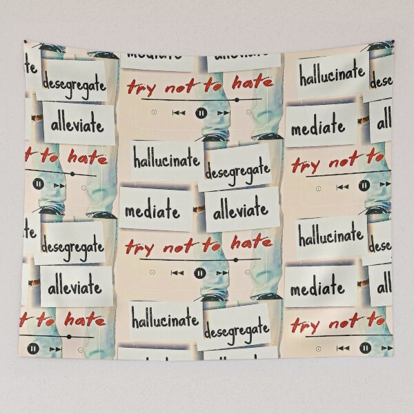 Item preview, Mediate INXS Lyrics - Hallucinate Desegregate Alleviate Music Art designed and sold by pulse_retail.