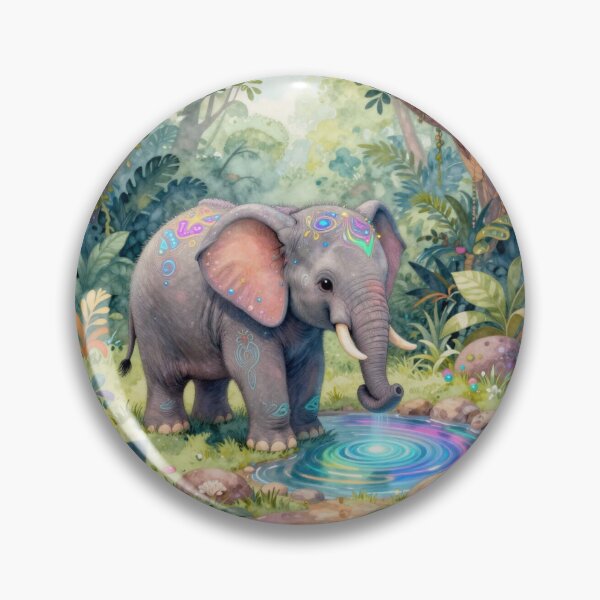 Item preview, Magic Elephant Spirit – Colorful Jungle Glow designed and sold by FotoworldEdel.