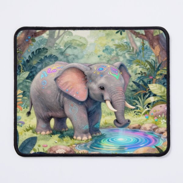 Item preview, Magic Elephant Spirit – Colorful Jungle Glow designed and sold by FotoworldEdel.