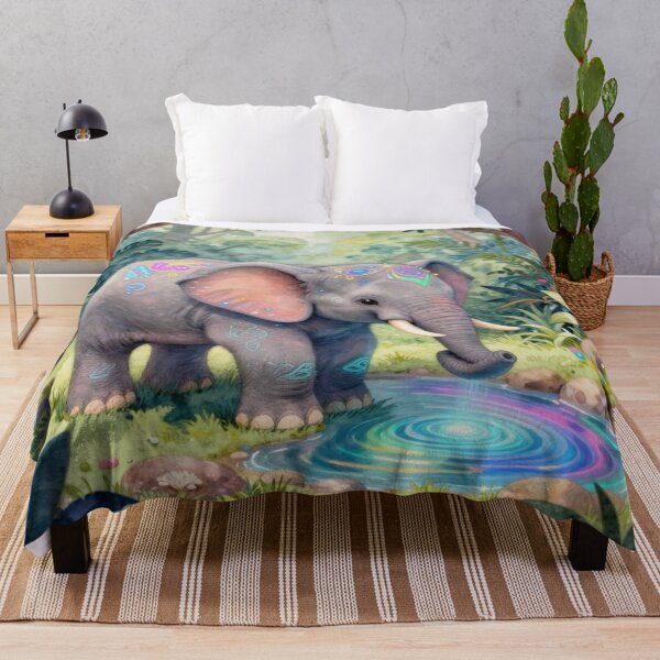 Item preview, Magic Elephant Spirit – Colorful Jungle Glow designed and sold by FotoworldEdel.