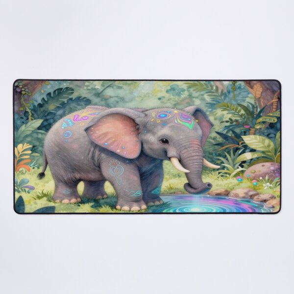 Item preview, Magic Elephant Spirit – Colorful Jungle Glow designed and sold by FotoworldEdel.