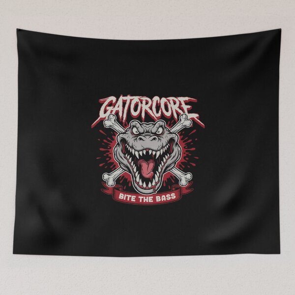Item preview, Gatorcore Bite The Bass Alligator Graphic designed and sold by Enea Kelo.