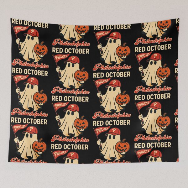 Item preview, Red October Philadelphia Baseball Halloween Ghost Pumpkin designed and sold by ViniBall.