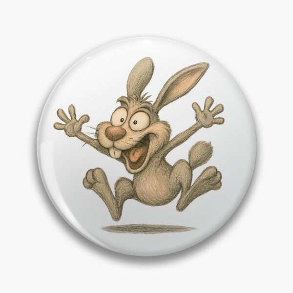Item preview, Funny Jumping Rabbit – Excited Cute Bunny designed and sold by Yomere.