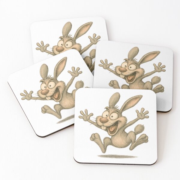 Item preview, Funny Jumping Rabbit – Excited Cute Bunny designed and sold by Yomere.