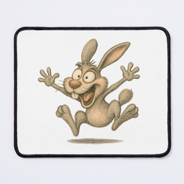 Item preview, Funny Jumping Rabbit – Excited Cute Bunny designed and sold by Yomere.