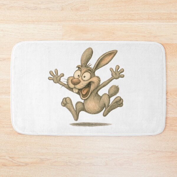 Item preview, Funny Jumping Rabbit – Excited Cute Bunny designed and sold by Yomere.