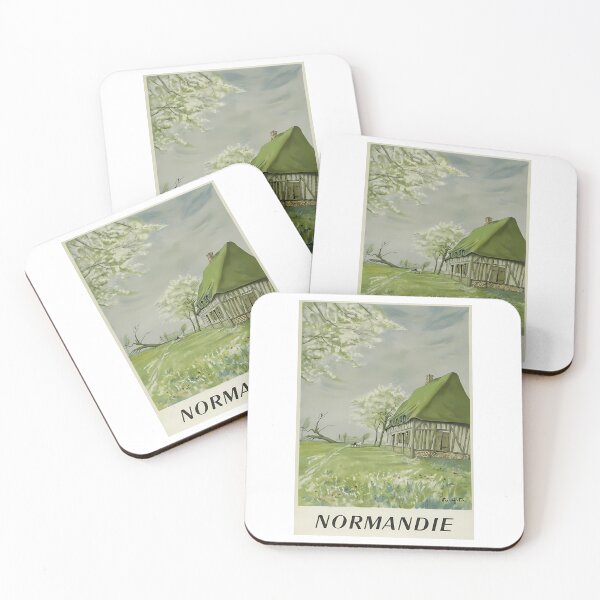 Item preview, Normandie Vintage Travel Poster designed and sold by braden-galina.