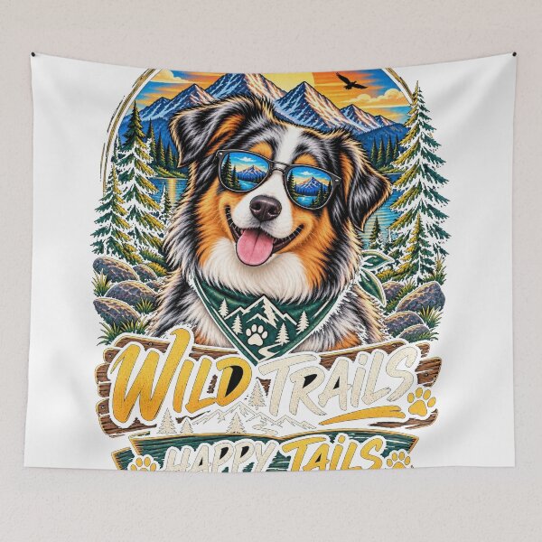 Item preview, Wild Trails Happy Tails Adventure Dog designed and sold by JANAWIYSTUDIO.