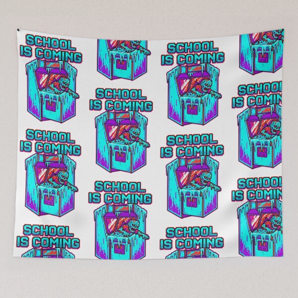 Item preview, School Is Coming Ice Zombie Pixel Art Arcade designed and sold by questark.