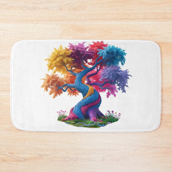 Item preview, Enchanted Rainbow Tree of Life – Colorful Fantasy Nature Art designed and sold by Awarrie.