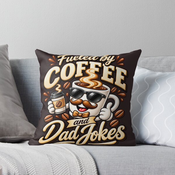 Item preview, Fueled by Coffee and Dad Jokes designed and sold by JANAWIYSTUDIO.