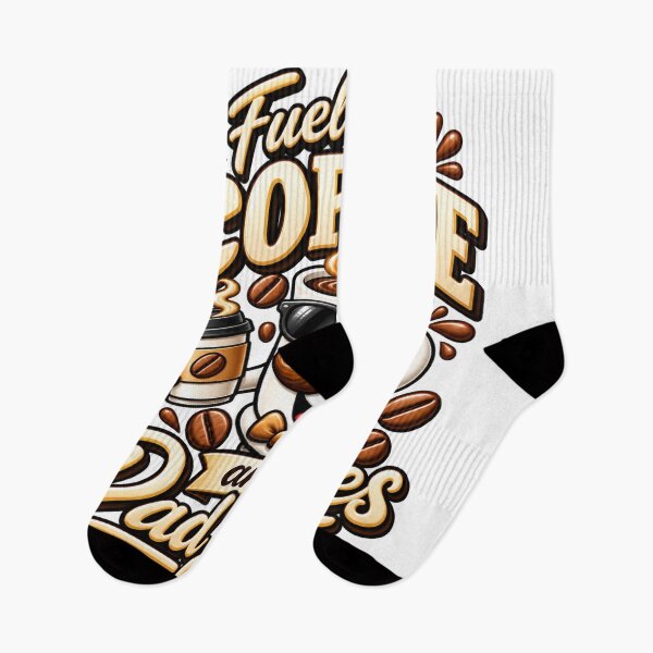 Item preview, Fueled by Coffee and Dad Jokes designed and sold by JANAWIYSTUDIO.
