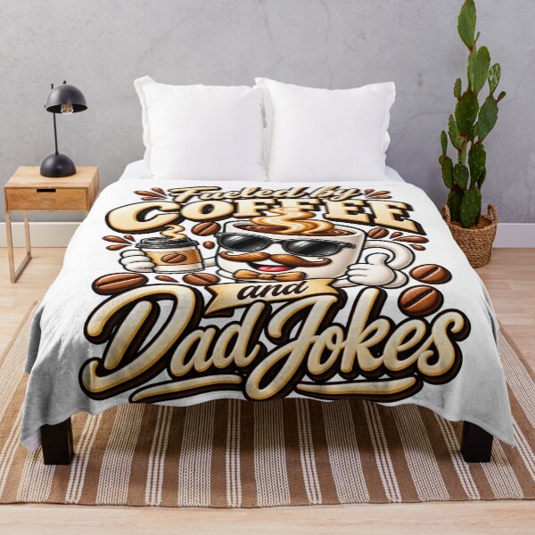 Item preview, Fueled by Coffee and Dad Jokes designed and sold by JANAWIYSTUDIO.