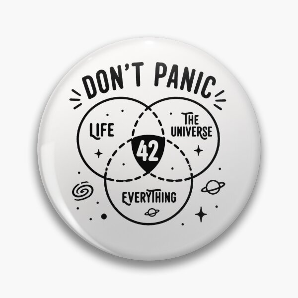 Item preview, DON'T PANIC LIFE THE UNIVERSE EVERYTHING 42 designed and sold by DeliaSue.