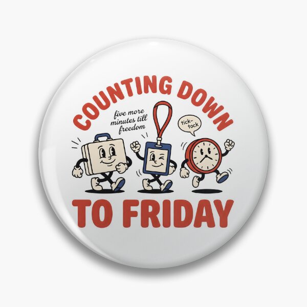 Item preview, Counting Down to Friday – Funny Work Week Countdown Design designed and sold by StickerNestYou.