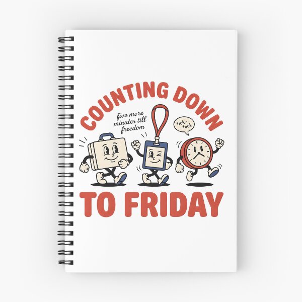 Item preview, Counting Down to Friday – Funny Work Week Countdown Design designed and sold by StickerNestYou.