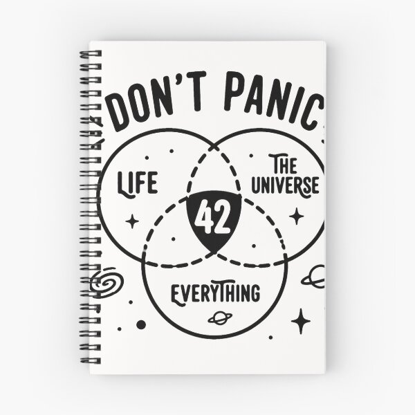 Item preview, DON'T PANIC LIFE THE UNIVERSE EVERYTHING 42 designed and sold by DeliaSue.