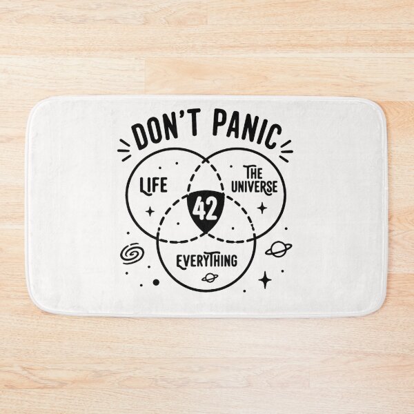 Item preview, DON'T PANIC LIFE THE UNIVERSE EVERYTHING 42 designed and sold by DeliaSue.