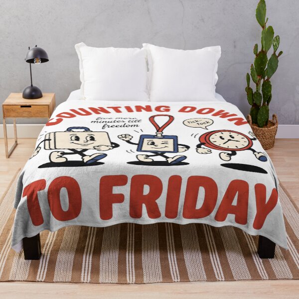 Item preview, Counting Down to Friday – Funny Work Week Countdown Design designed and sold by StickerNestYou.