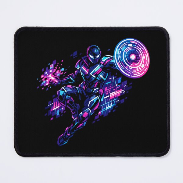 Item preview, Neon Cyber Warrior Futuristic Energy Shield Gamer Hero designed and sold by irfanshikh.