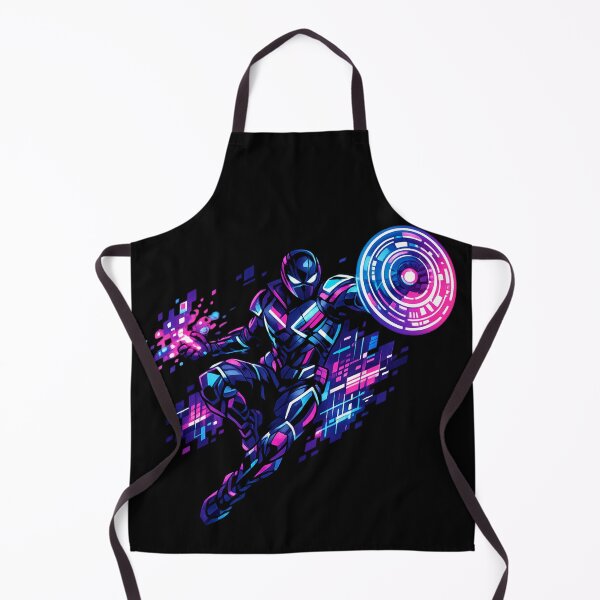 Item preview, Neon Cyber Warrior Futuristic Energy Shield Gamer Hero designed and sold by irfanshikh.