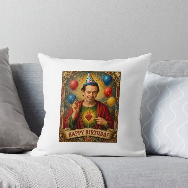 Item preview, Steve buscemi birthday saint celebrity  funny meme holy prank weird designed and sold by CheeseBlueprint.