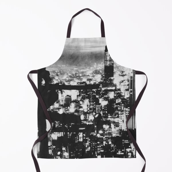 Item preview, New York City at night, sky high vintage black and white photograph designed and sold by Astrid Arkhangelsky.