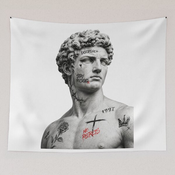 Item preview, Graffiti Marble Statue T-Shirt – Classical Sculpture Street Art Tattoo Design designed and sold by Cavalier-org.