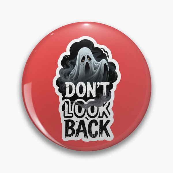 Item preview, Don't Look Back-Spooky Floating Ghost Halloween Horror Sticker designed and sold by carestazafeli.